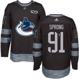 Youth Daniel Sprong Vancouver Canucks Authentic Black 1917-2017 100th Anniversary Jersey