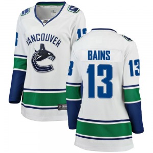 Women's Arshdeep Bains Vancouver Canucks Fanatics Branded Breakaway White Away Jersey