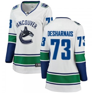 Women's Vincent Desharnais Vancouver Canucks Fanatics Branded Breakaway White Away Jersey