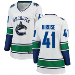 Women's Akito Hirose Vancouver Canucks Fanatics Branded Breakaway White Away Jersey