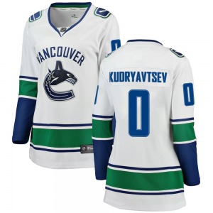 Women's Kirill Kudryavtsev Vancouver Canucks Fanatics Branded Breakaway White Away Jersey