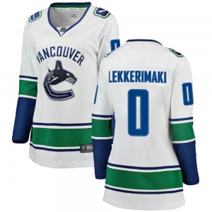 Women's Jonathan Lekkerimaki Vancouver Canucks Fanatics Branded Breakaway White Away Jersey