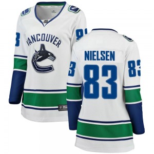 Women's Tristen Nielsen Vancouver Canucks Fanatics Branded Breakaway White Away Jersey