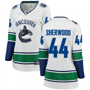 Women's Kiefer Sherwood Vancouver Canucks Fanatics Branded Breakaway White Away Jersey