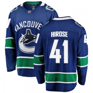 Akito Hirose Vancouver Canucks Fanatics Branded Breakaway Blue Home Jersey