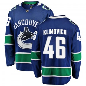 Danila Klimovich Vancouver Canucks Fanatics Branded Breakaway Blue Home Jersey