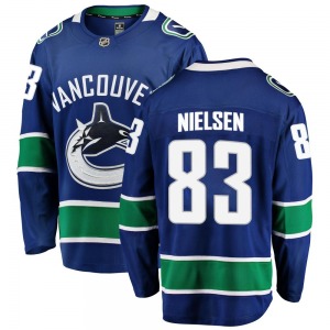 Tristen Nielsen Vancouver Canucks Fanatics Branded Breakaway Blue Home Jersey