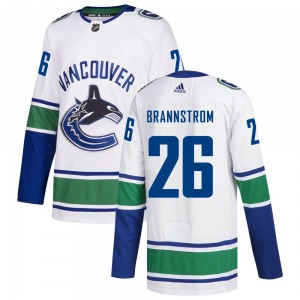 Erik Brannstrom Vancouver Canucks Adidas Authentic White Away Jersey