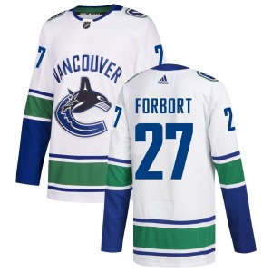 Derek Forbort Vancouver Canucks Adidas Authentic White Away Jersey