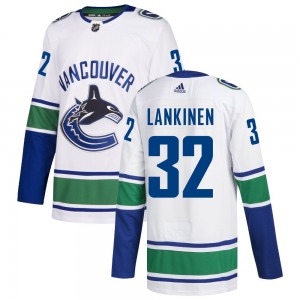 Kevin Lankinen Vancouver Canucks Adidas Authentic White Away Jersey