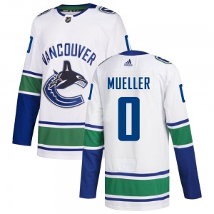 Ty Mueller Vancouver Canucks Adidas Authentic White Away Jersey