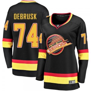 Women's Jake DeBrusk Vancouver Canucks Fanatics Branded Premier Black Breakaway 2019/20 Flying Skate Jersey