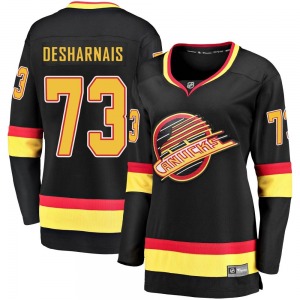 Women's Vincent Desharnais Vancouver Canucks Fanatics Branded Premier Black Breakaway 2019/20 Flying Skate Jersey