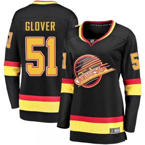 Women's Ty Glover Vancouver Canucks Fanatics Branded Premier Black Breakaway 2019/20 Flying Skate Jersey