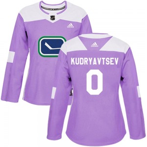 Women's Kirill Kudryavtsev Vancouver Canucks Adidas Authentic Purple Fights Cancer Practice Jersey