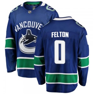 Youth Christian Felton Vancouver Canucks Fanatics Branded Breakaway Blue Home Jersey